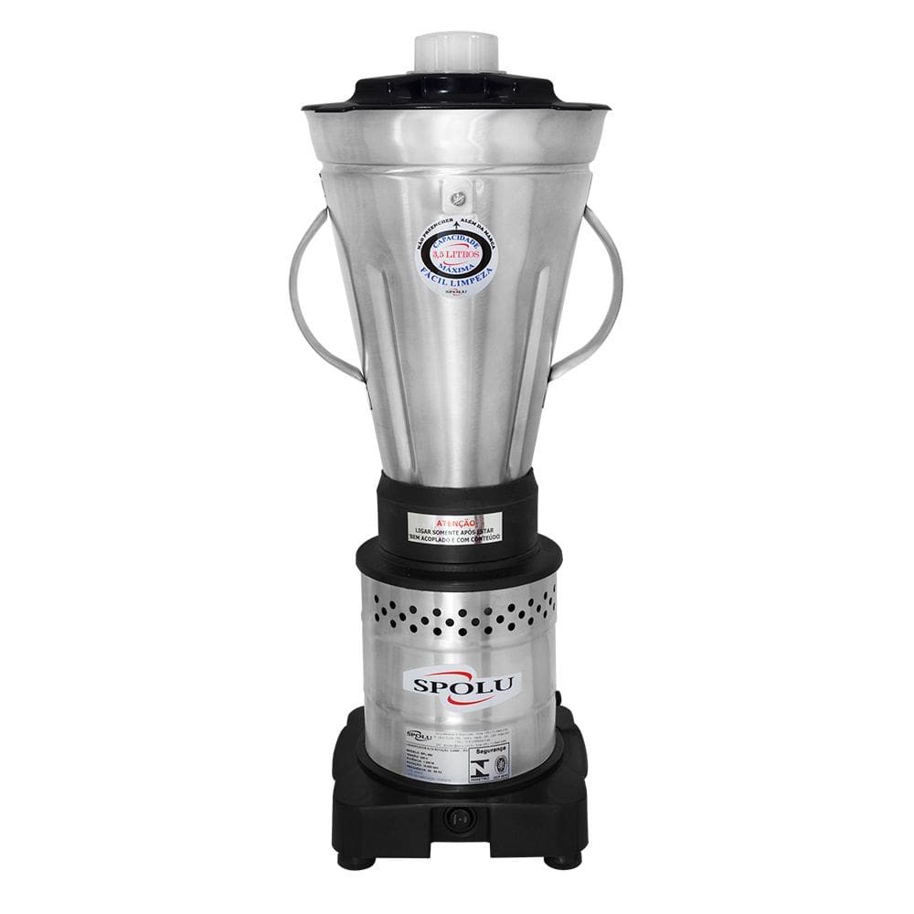 Liquidificador Industrial de Alta Rotação Spolu 3,5 Litros Inox 1200W SPL-064ECO Preto/Prata 220V