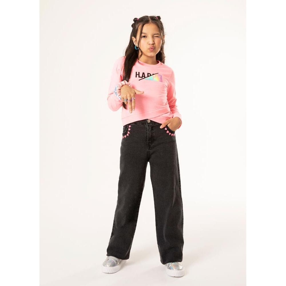 Blusa cropped infantil menina Mari Santos Brandili