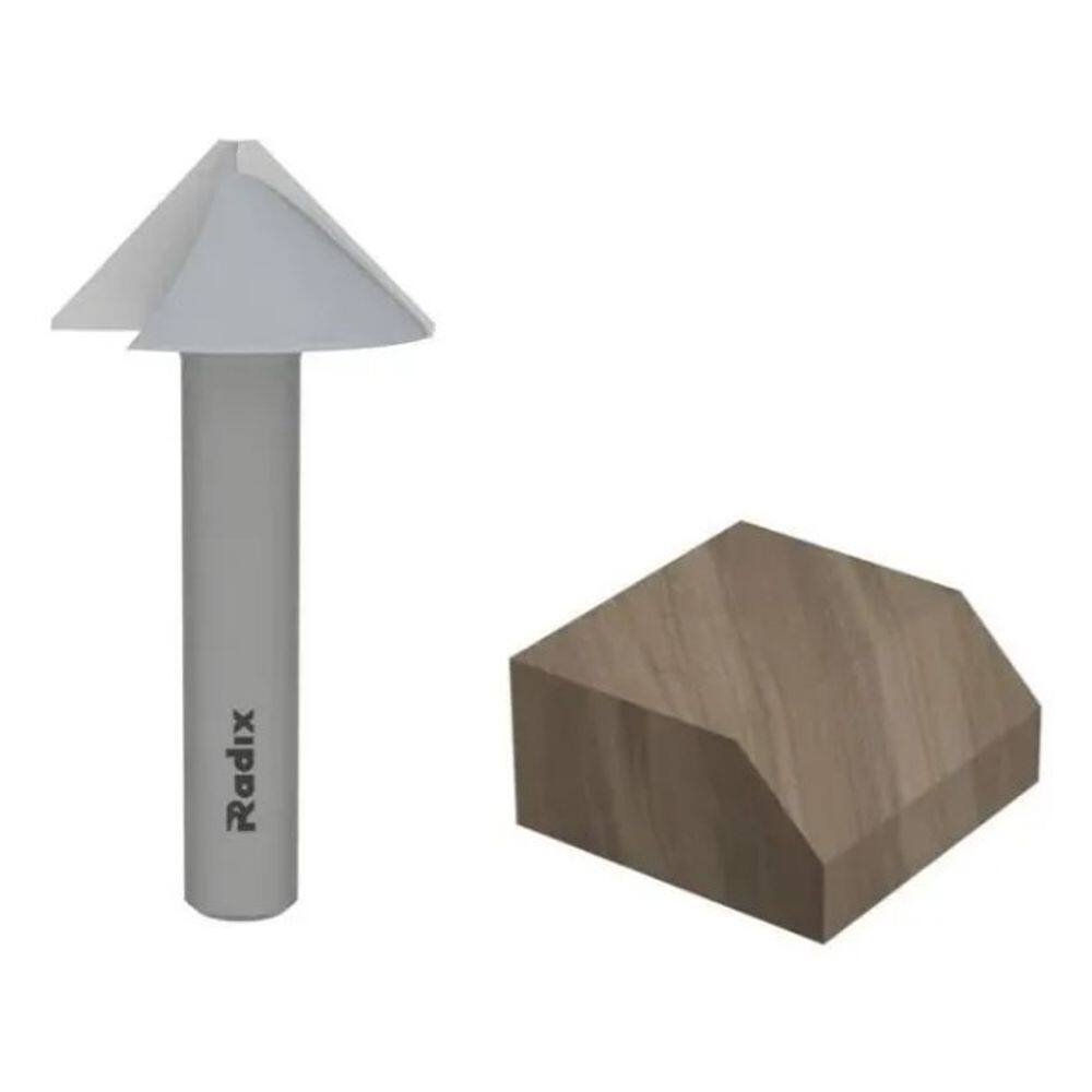 Fresa Cantoneira Chanfrada 45 10xh6mm Radix - 1900045.01