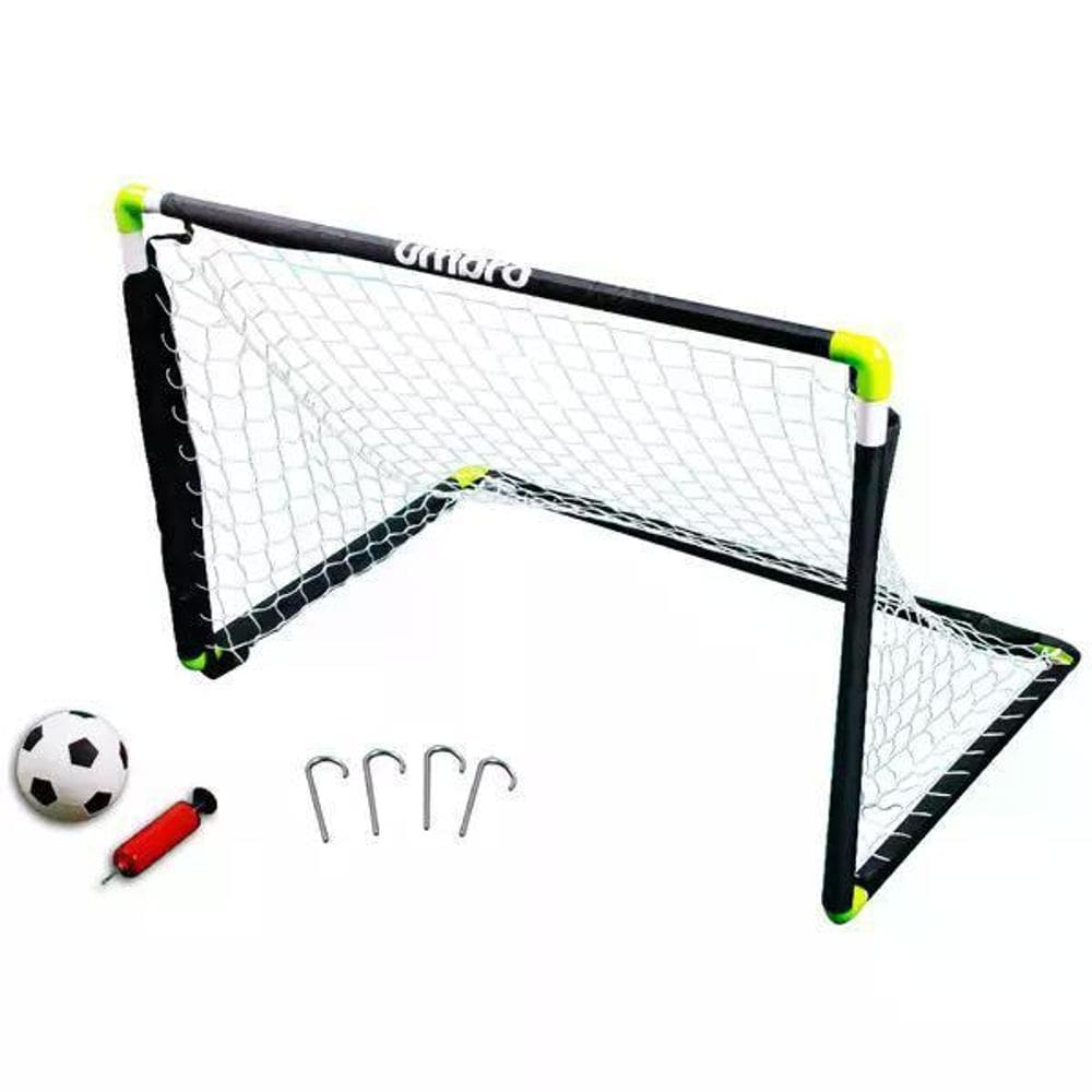 Mini Trave Futebol Umbro Pvc Com Bola E Estacas - 90X59Cm