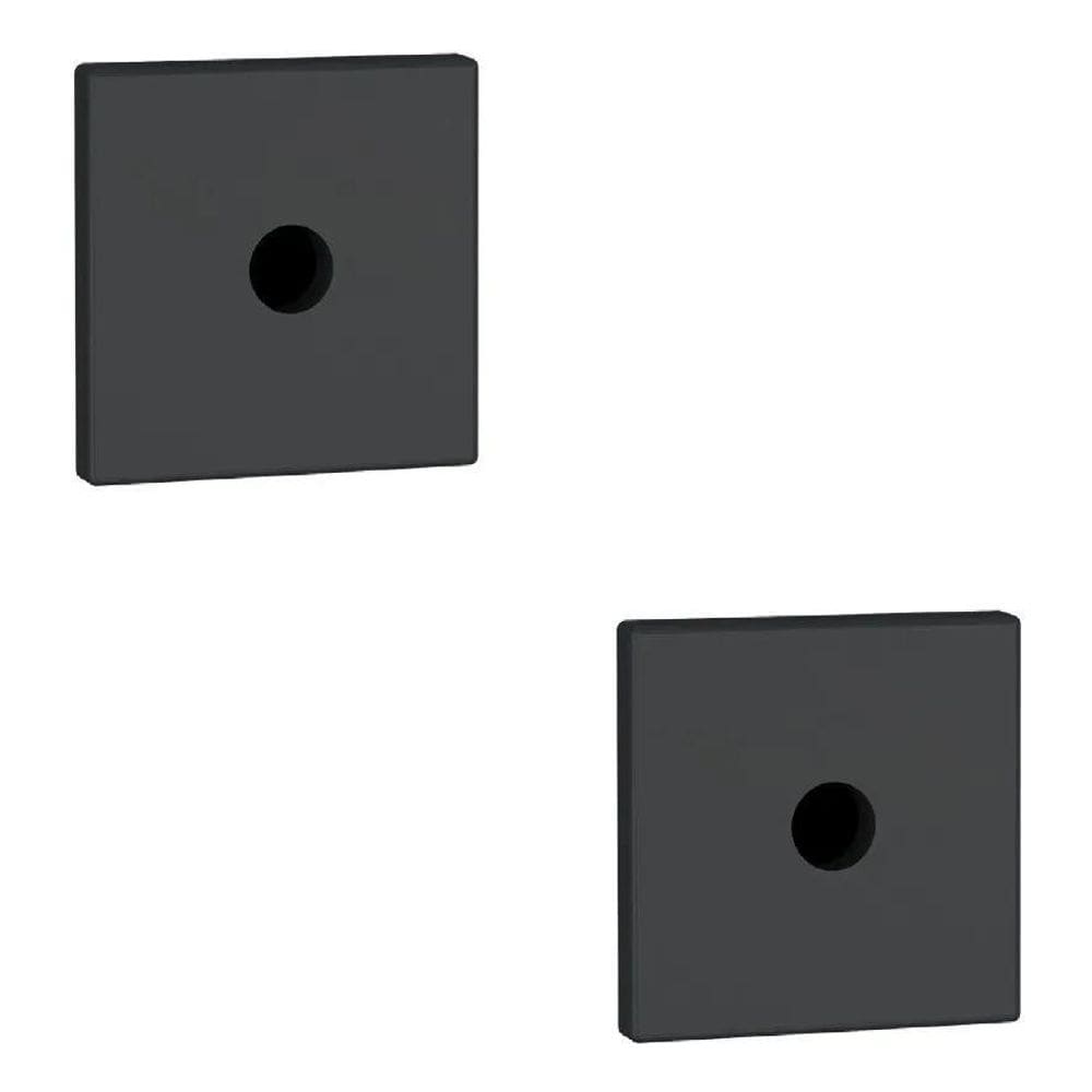 2X Acabamento De Fechadura Tetra Stam 1001/1002/1004 Preto