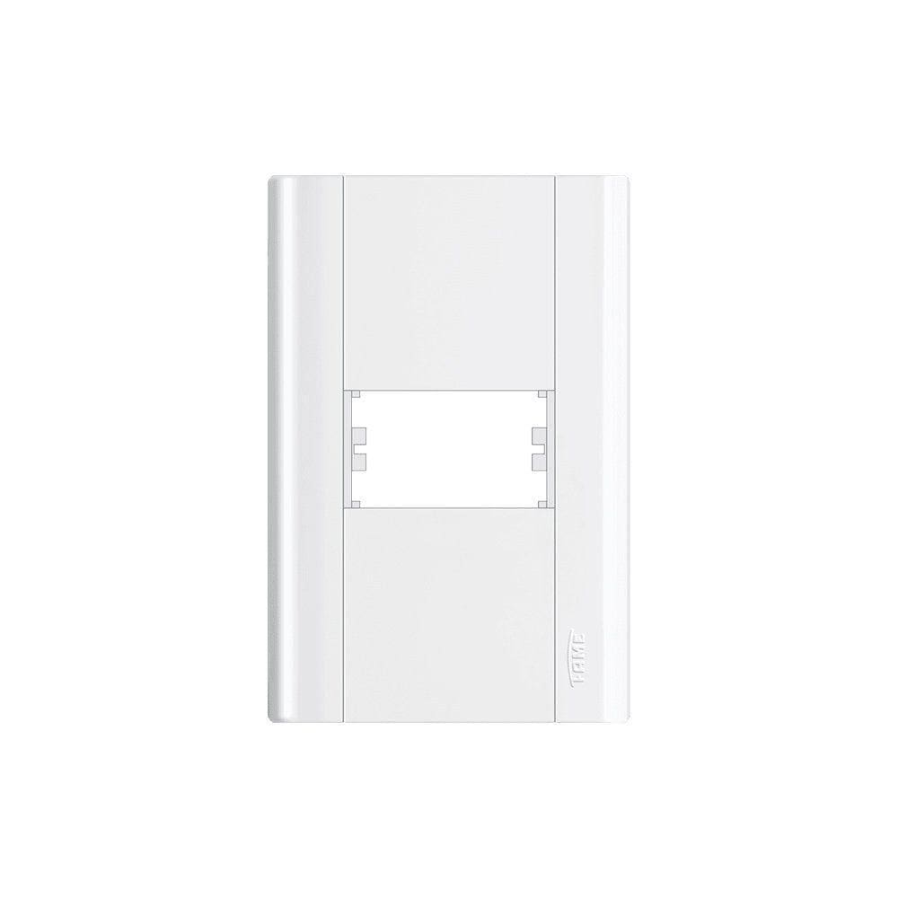 Placa Fame Modulare 4x2 Para 1 Módulo Horizontal Branca