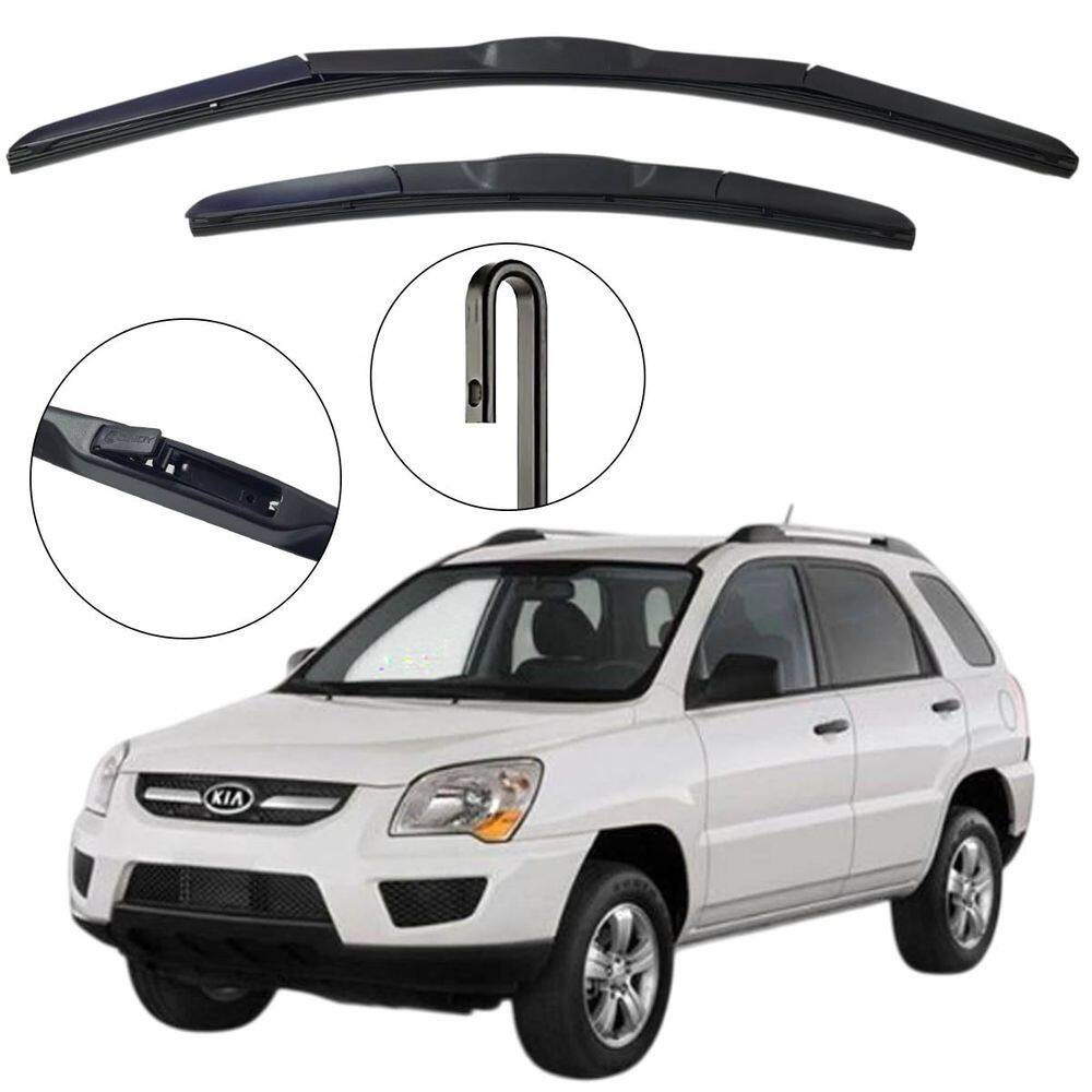 Kit Palheta Dianteira Sportage 2005 a 2010 Limpador de Parabrisa de Silicone