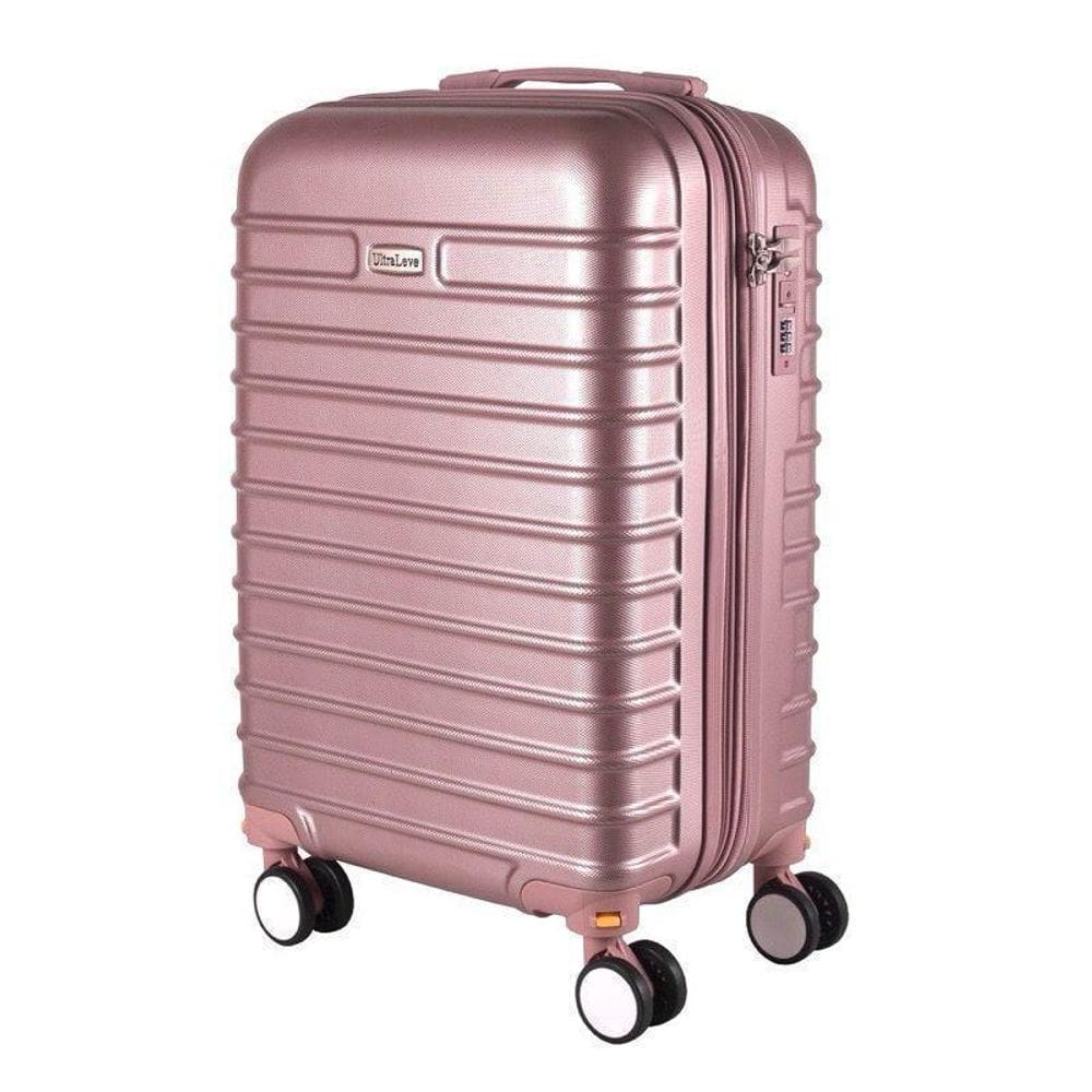 Mala De Bordo 10Kg Expansível Rose Fan Ultra Leve