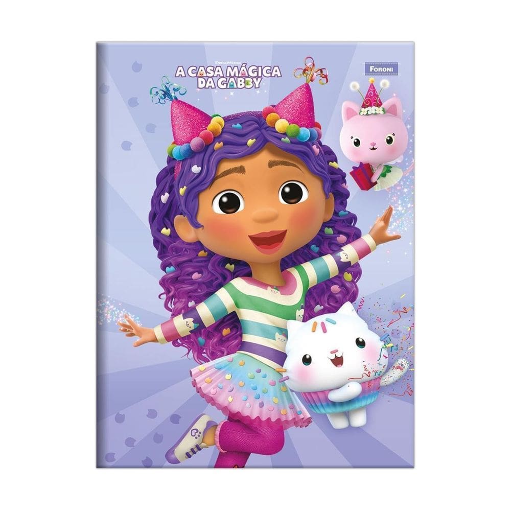 Caderno A Casa Mágica Da Gabby Brochura Capa Dura 1 Matéria