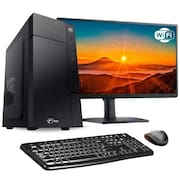 Computador Completo TOB Intel Core i3 com rede sem fio SSD 120GB Memória 4GB Windows 10 Pro Trial + Teclado e Mouse + Monitor 19” Desktop