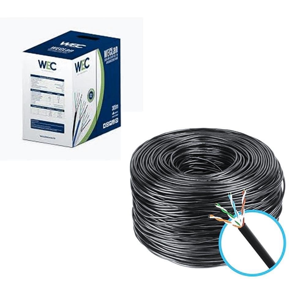 Cabo De Rede Cat5E 305 Metros Utp 4P 4Px24Awg 100% Cobre Wec