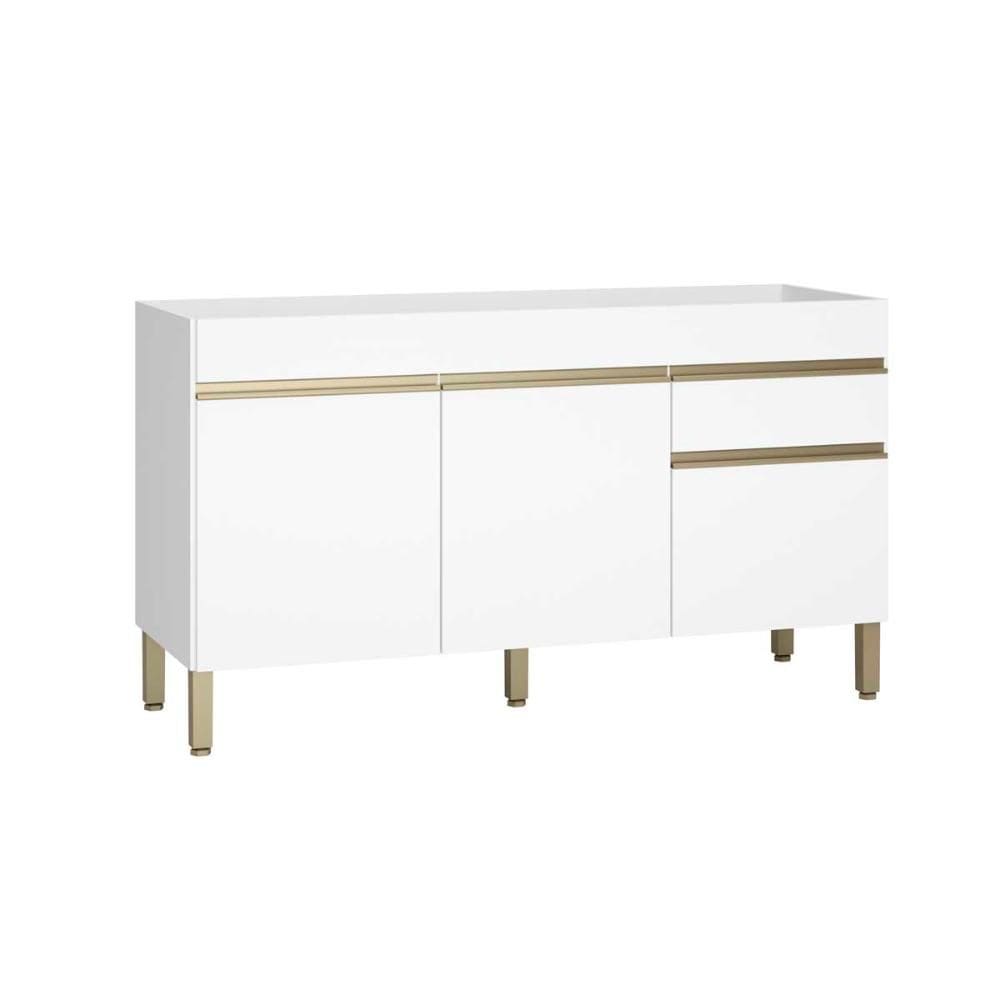 Balcão de Pia de Cozinha 150 cm 3 Portas Sem Tampo Kits Paraná