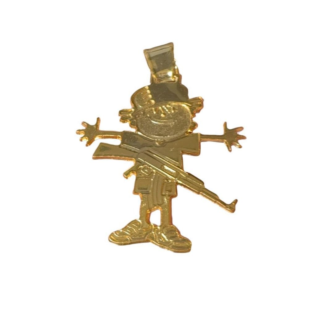 Pingente Menino Ak - Banhado A Ouro 18K