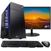 Computador Completo TOB Intel Core i3 SSD 240GB Memória 8GB Windows 10 Pro Trial + Teclado e Mouse + Monitor 19” Desktop