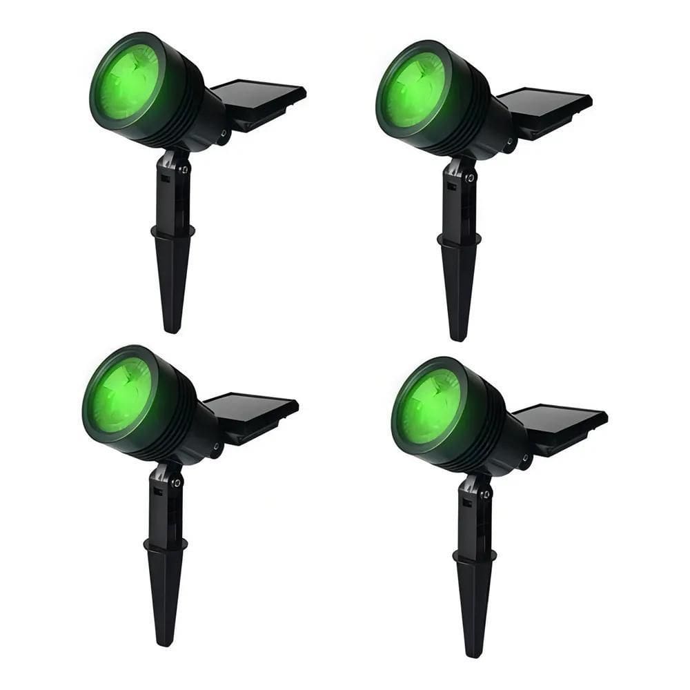 2X Kit 04 Luminária Solar Espeto Para Jardim 10 Lumens Eco