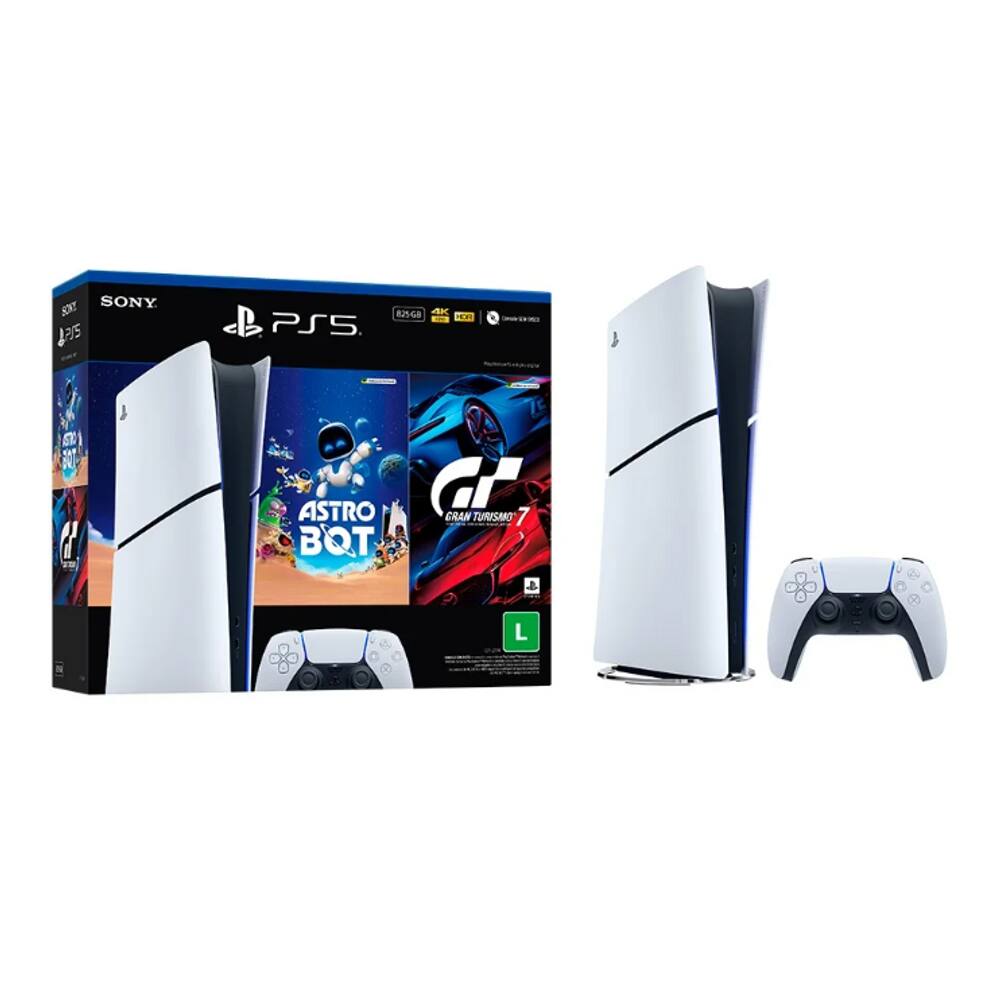 Pack Console PlayStation 5 Edição Digital 825GB – ASTRO BOT 4 e Gran Turismo 7