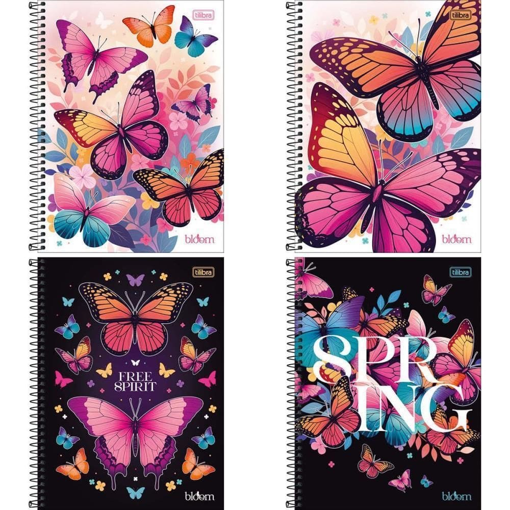 Caderno 01X1 Capa Dura Bloom 80 Folhas Pct.C/04