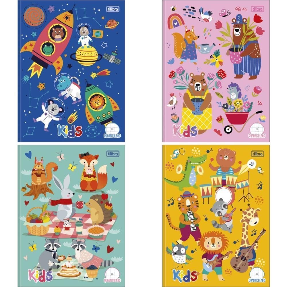 Caderno Quadriculado Univers. Sapeca 40Fls Cd Masc/Fem 7X7Cm