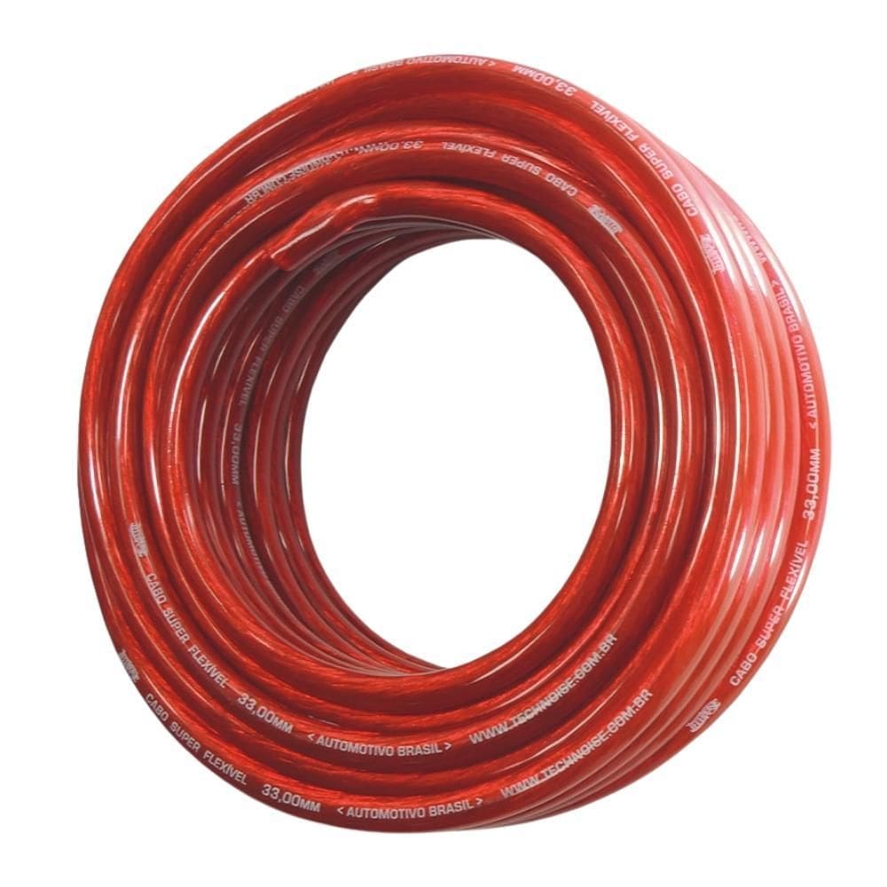 Cabo De Bateria Technoise 33,00Mm 15M Vermelho