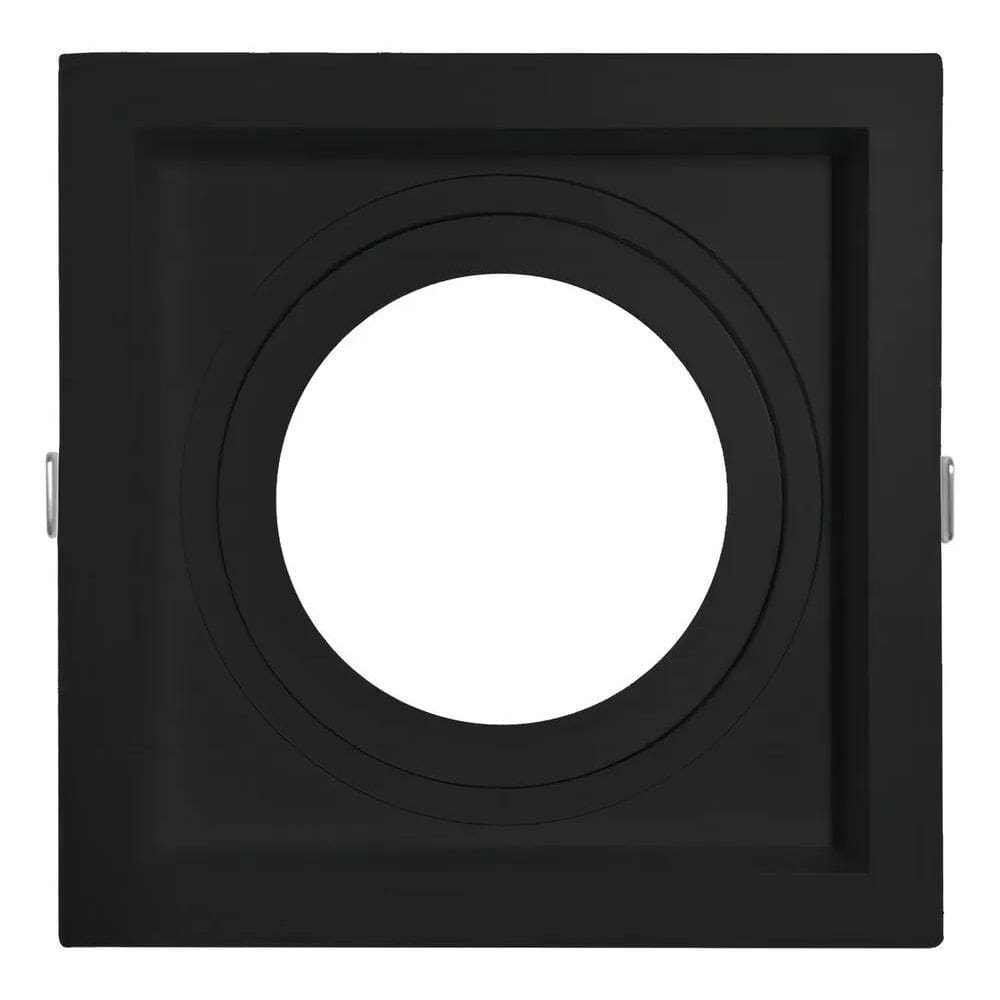 2X Spot Recuado De Embutir Quadrado Par30 Preto Bocal E27