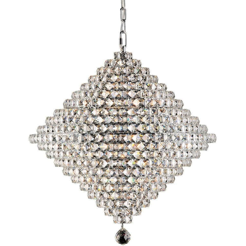Pendente Lustre Nemesis De Cristal Para Led 50 X 50 Cm