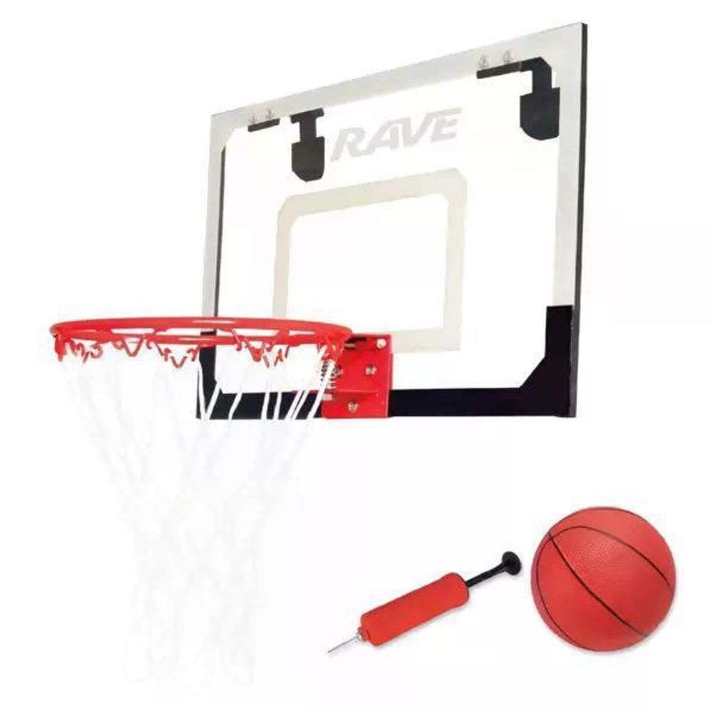 Mini Tabela Basquete Acrílico 45X30Cm Amortecimento + Bola