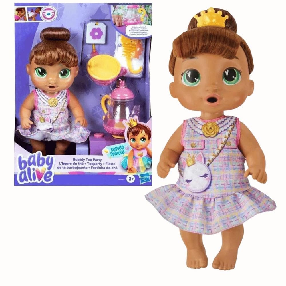 Boneca Baby Alive Morena Festinha Do Chá Faz Xixi 3+ Hasbro