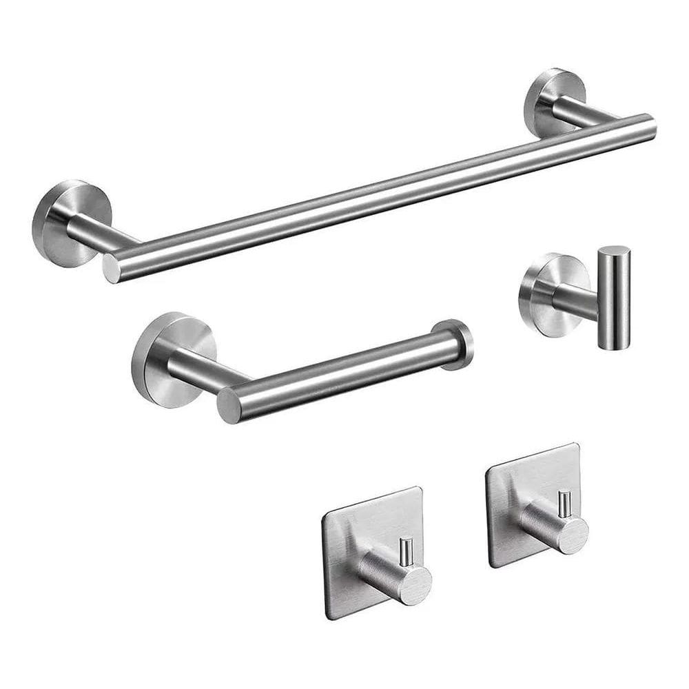 Kit Acessórios Banheiro Cabide Toalheiros Papeleira 5 Peças