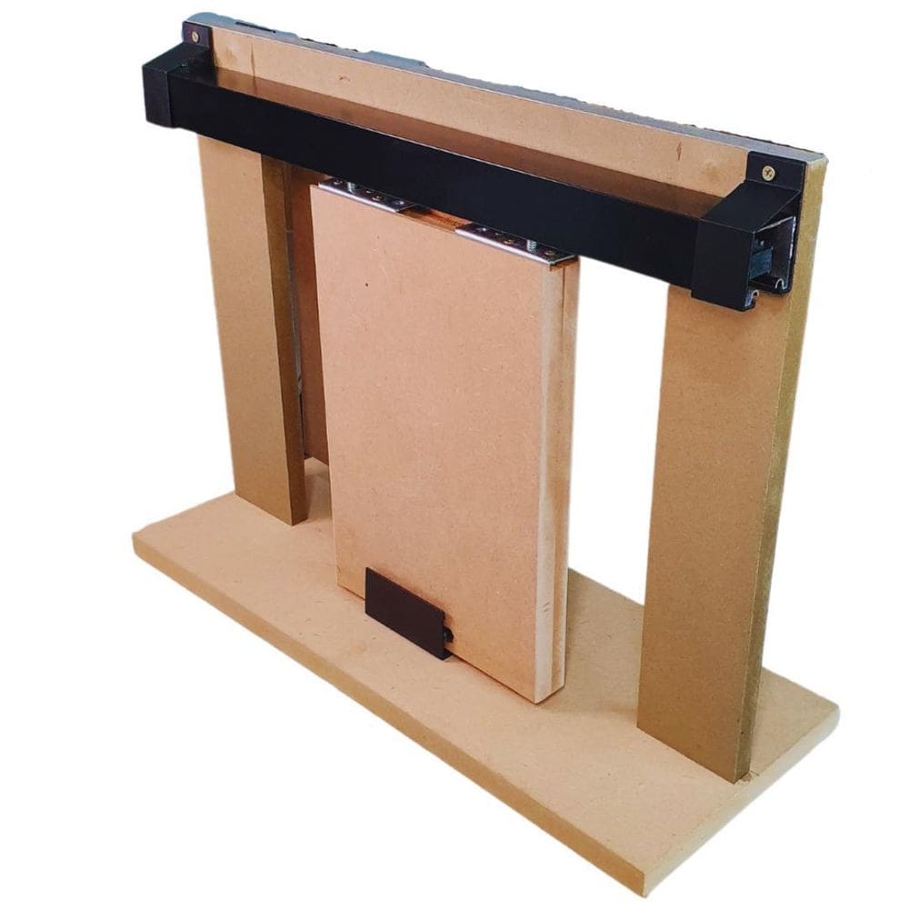 Kit Para Porta De Correr Até 100Cm Trilho Dividido Preto-2Mt