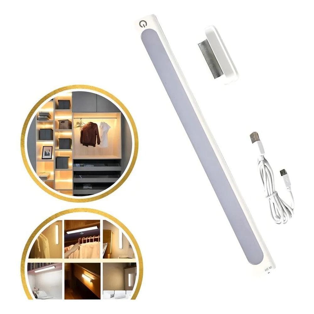 2X Luminária Led Barra Spot Recarregável S/Fio Cozinha Arm