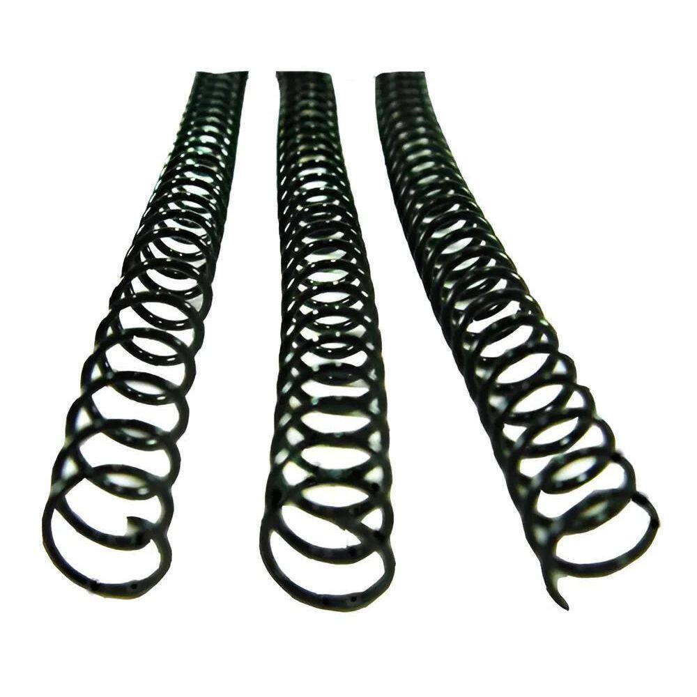 2X Espiral Para Encadernação Preto 09Mm Para 50 Folhas A4
