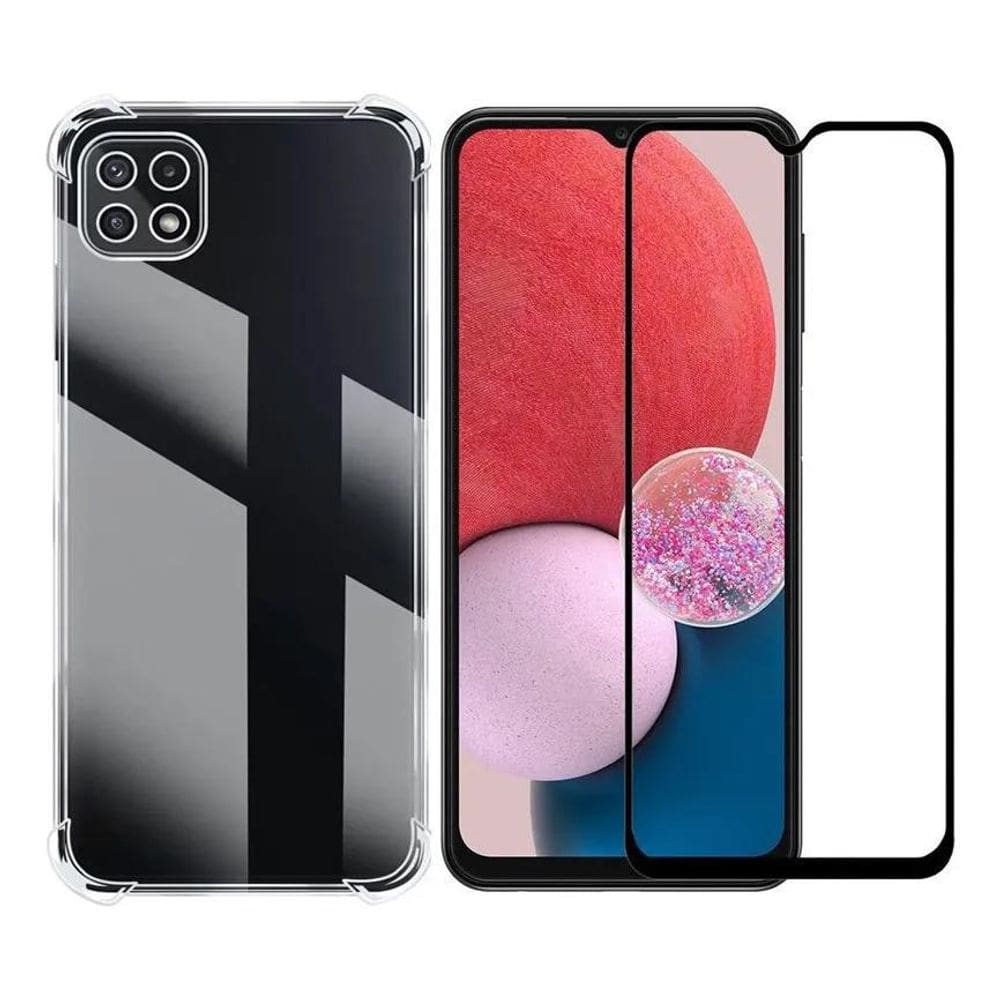 Kit Capa Capinha Anti Impacto Para Galaxy A22 5G + Pelicula