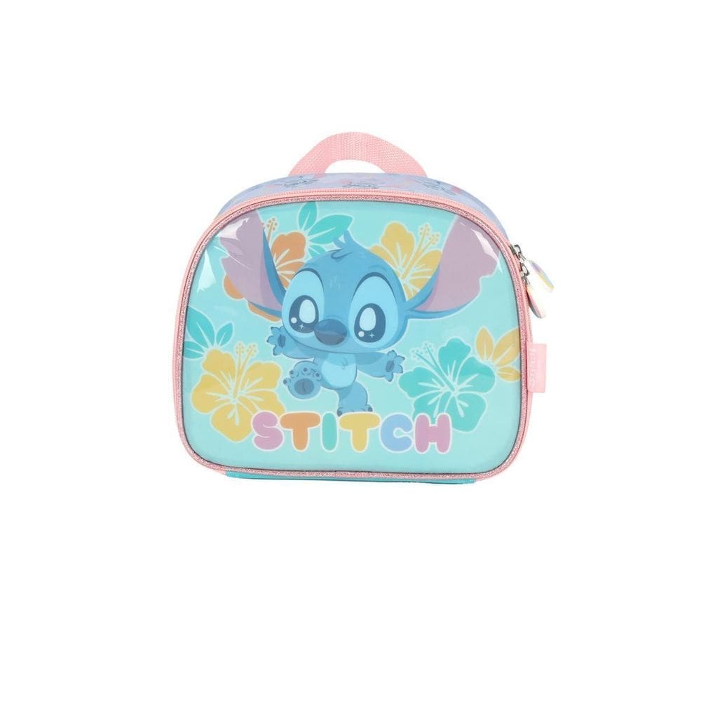 Lancheira Stitch Térmica Infantil Escolar Meninas Turquesa