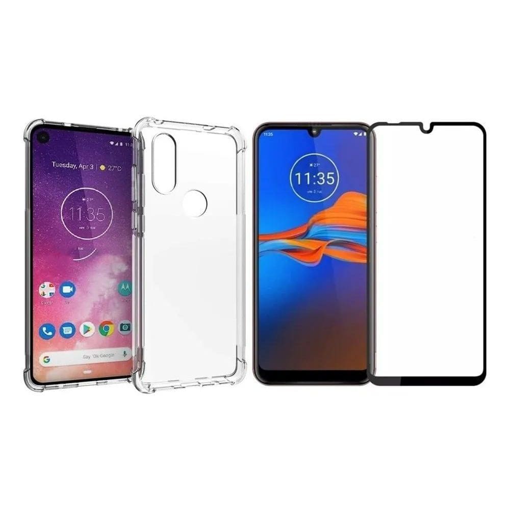 2X Capinha Case Capa Anti Impacto Para Moto E6 Plus + Peli