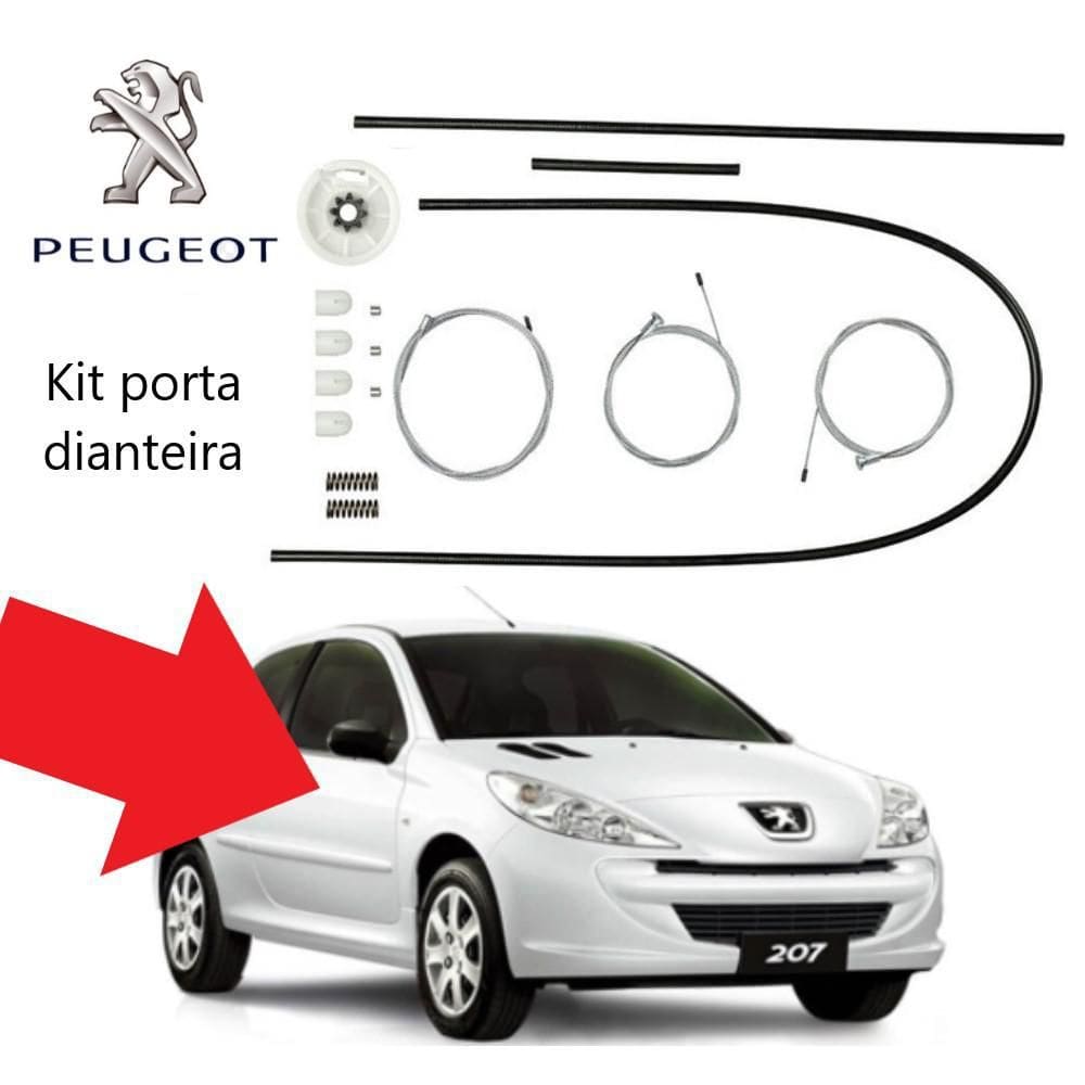 Kit Reparo Máquina De Vidro Elétrico Peugeot 207 2 Portas