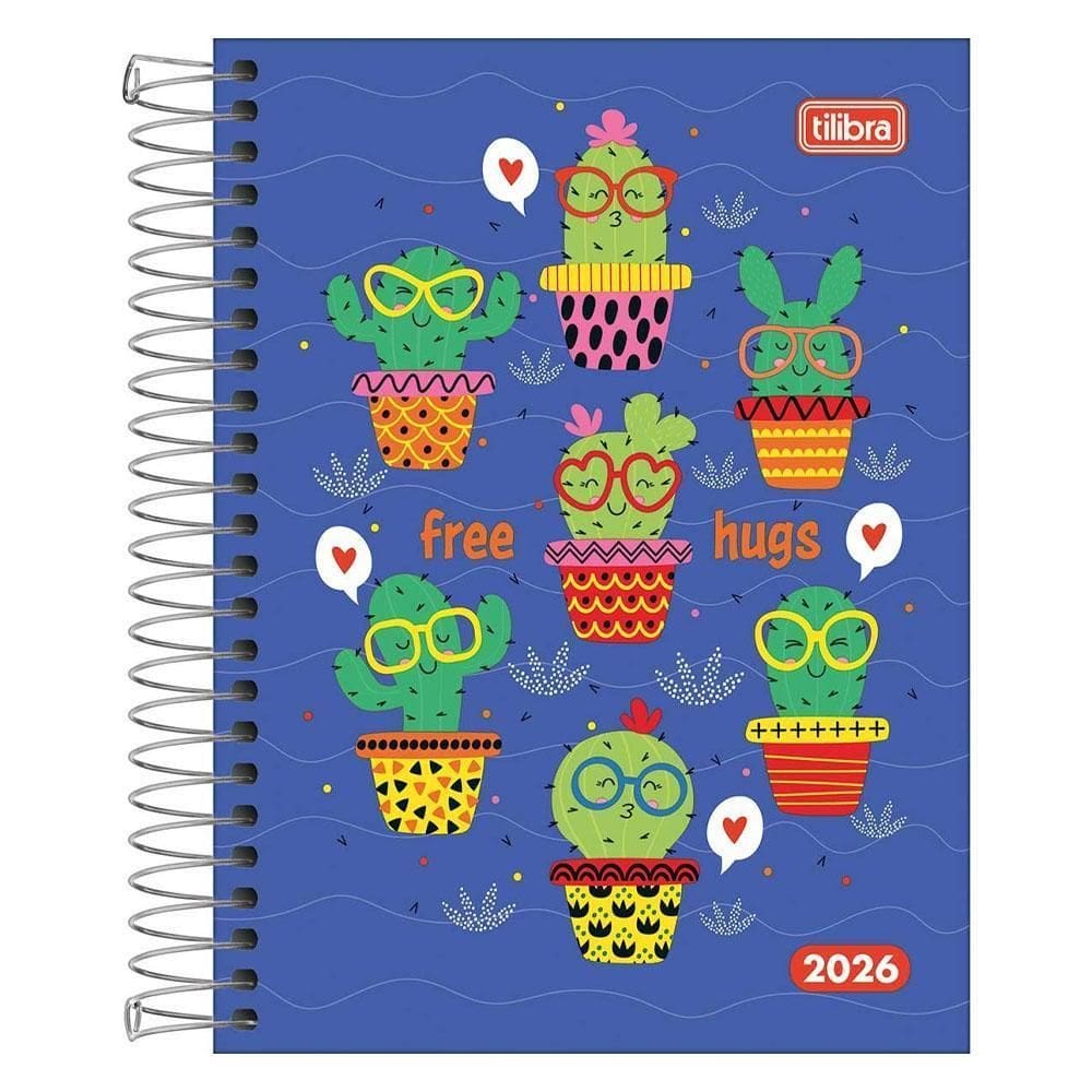 Agenda Diária 2026 Espiral M4 176Fls D+ Cactos Tilibra