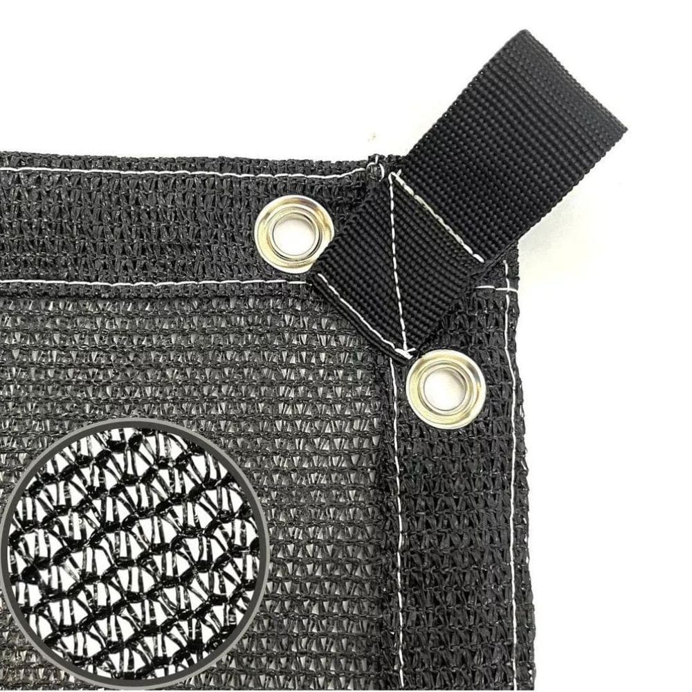 Tela Toldo Sombra Garagem Carro 80% Preta 1,5X1 Bainha Ilhós