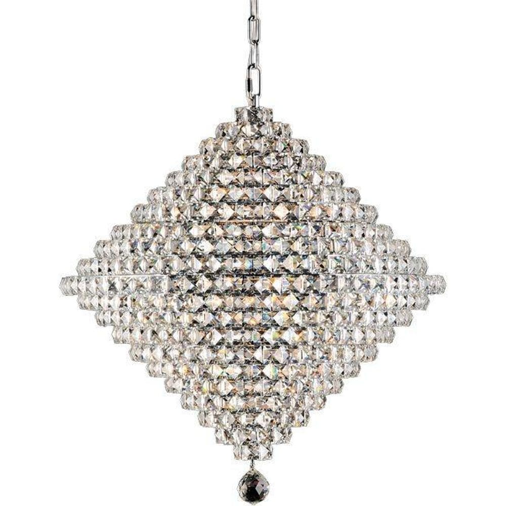 Pendente Lustre Nemesis De Cristal Para Led 40 X 40 Cm