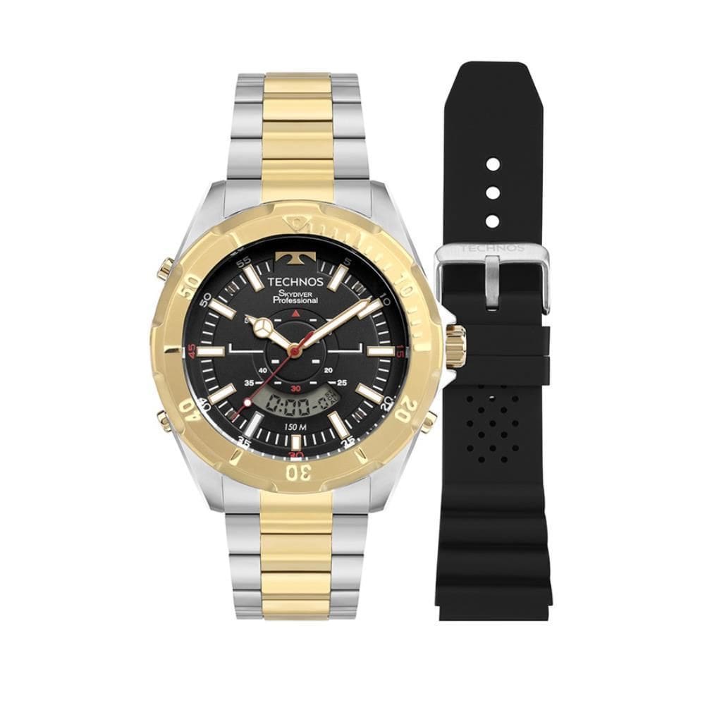 Relógio Technos Masculino Ref: Wt2050Al/T1P Skydiver Anadigi