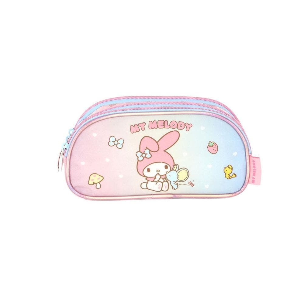 Estojo My Melody Triplo Infantil Meninas Escolar Passeio