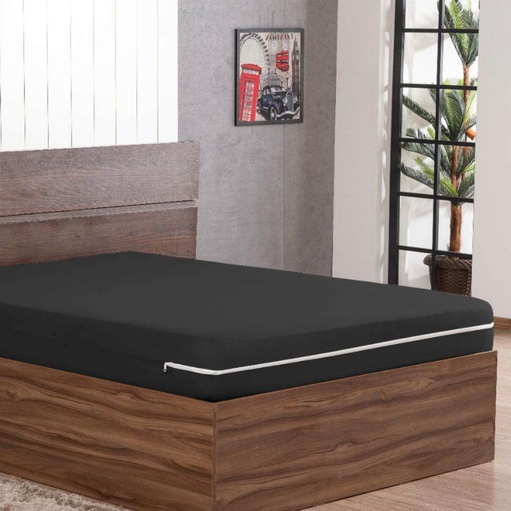 Capa Colchão Casal King Em Malha Zíper Estilo E Praticidade