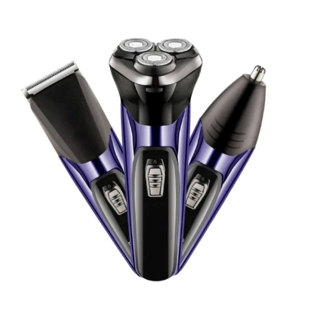 Barbeador elétrico 3 em 1 recarregável para homens