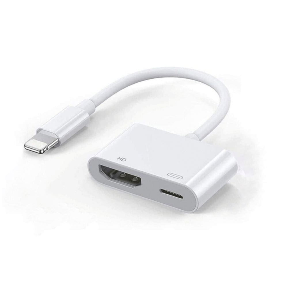 Adaptador Lightning para HDMI Conector Lightning branco
