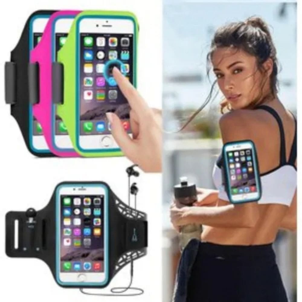 Suporte de celular para pulseira esportiva-Celeste