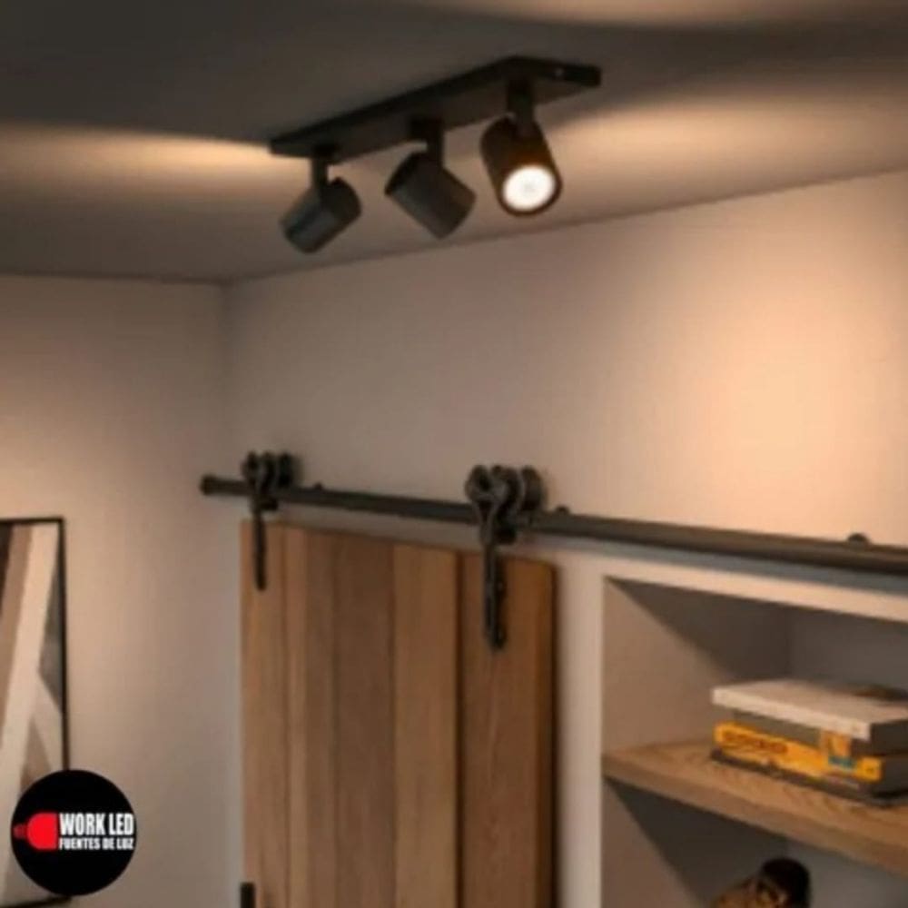 Refletor de teto ou parede 3x GU10 Warm 3000K orientável