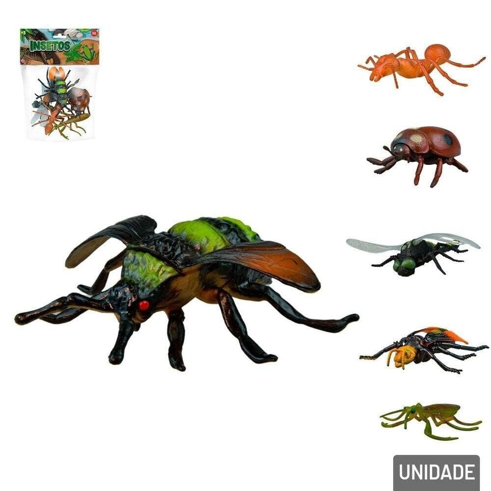 KIT Animais de Plástico 06 Peças Insetos Grandes - Tudo em Caixa