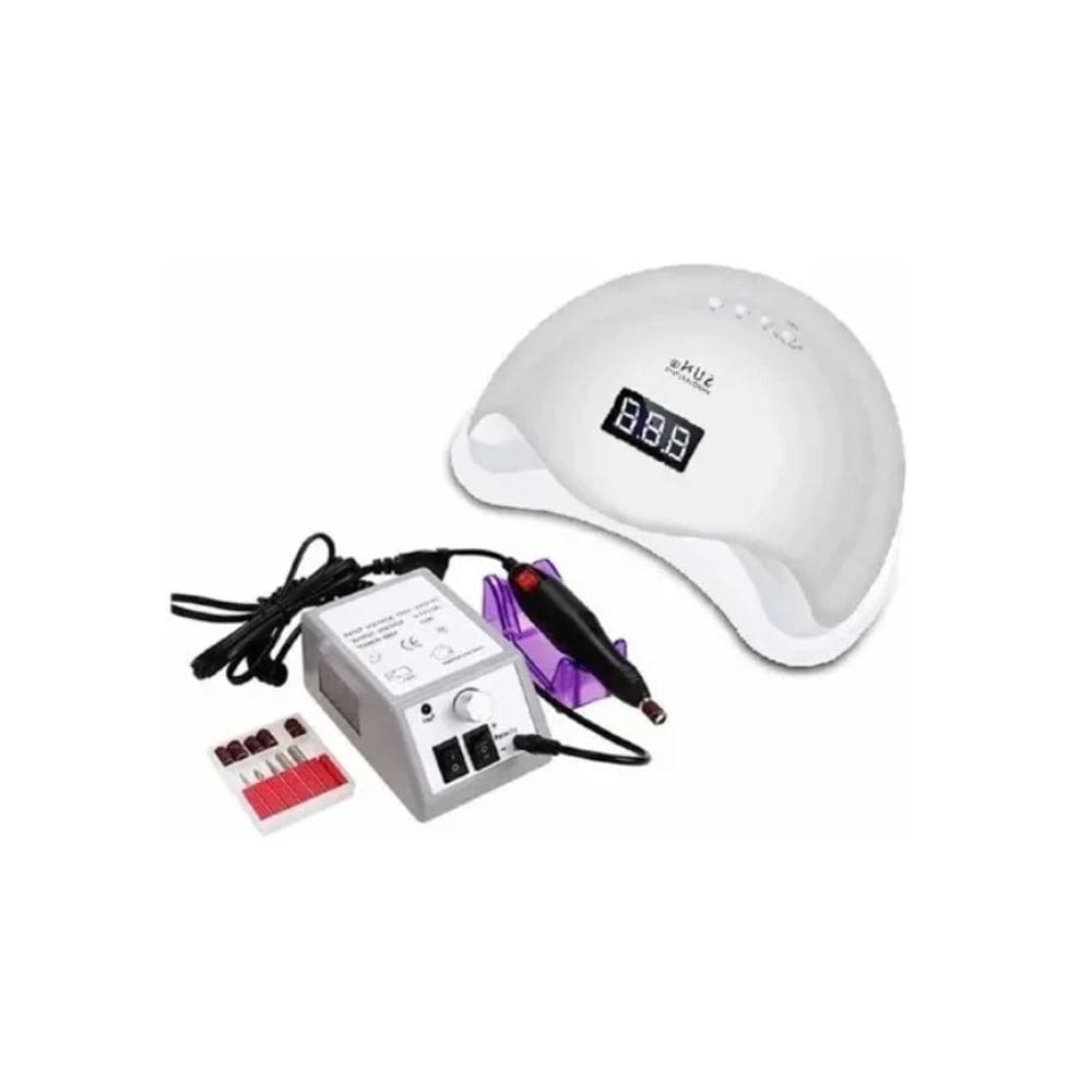 Lâmpada LED UV Sun5 48W + Manicure Nail Lathe Machine 2000