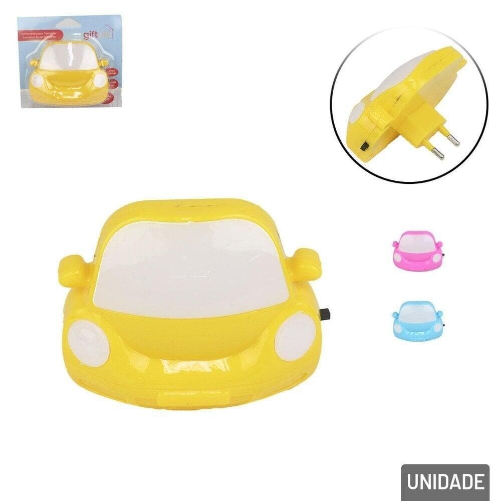 Luminária de Tomada Bivolt Carros Color - Tudo em Caixa