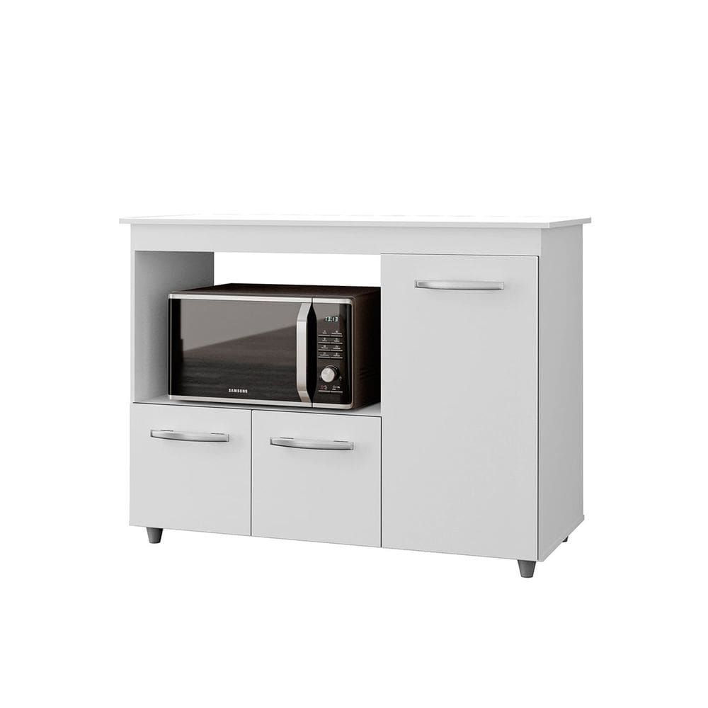 Balcão Multiuso para Cozinha Micro-Ondas 3 Portas Lina