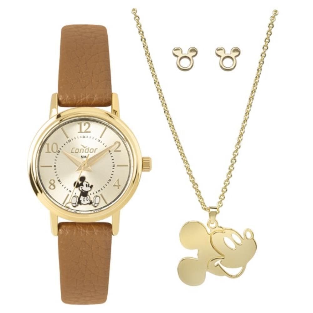 Relógio Condor Feminino Ref: Co2035Njm/Ki5X Dourado Mickey +