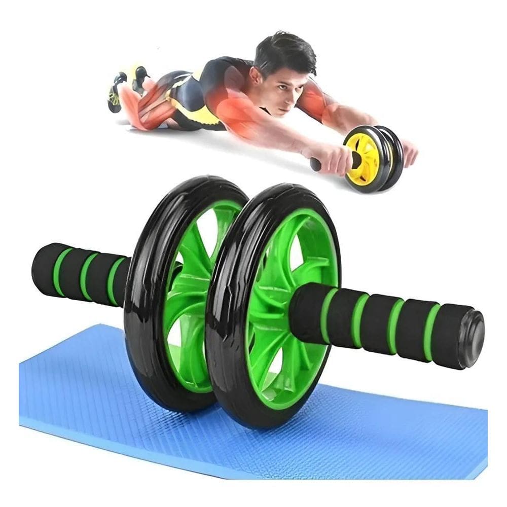 2X Rolinho Exercícios Rodinha Abdominal Aparelho Fitness A