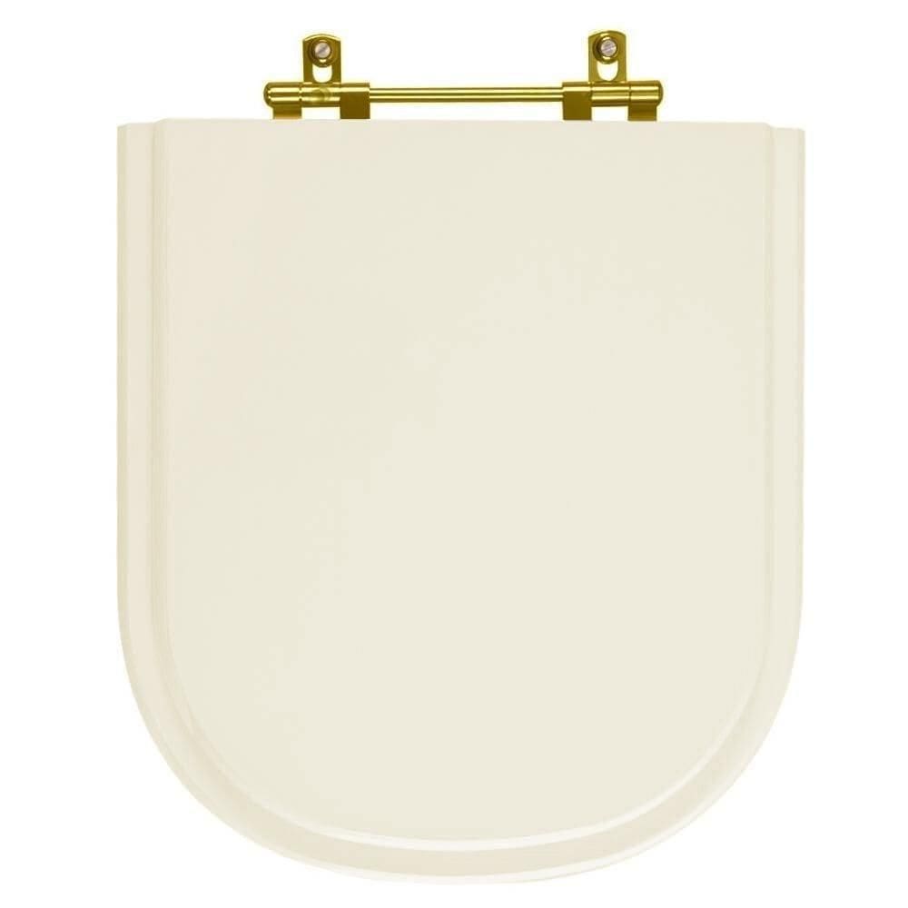 Tampa De Vaso Laqueado Life Pergamon Para Bacia Celite Com Ferragem Dourada