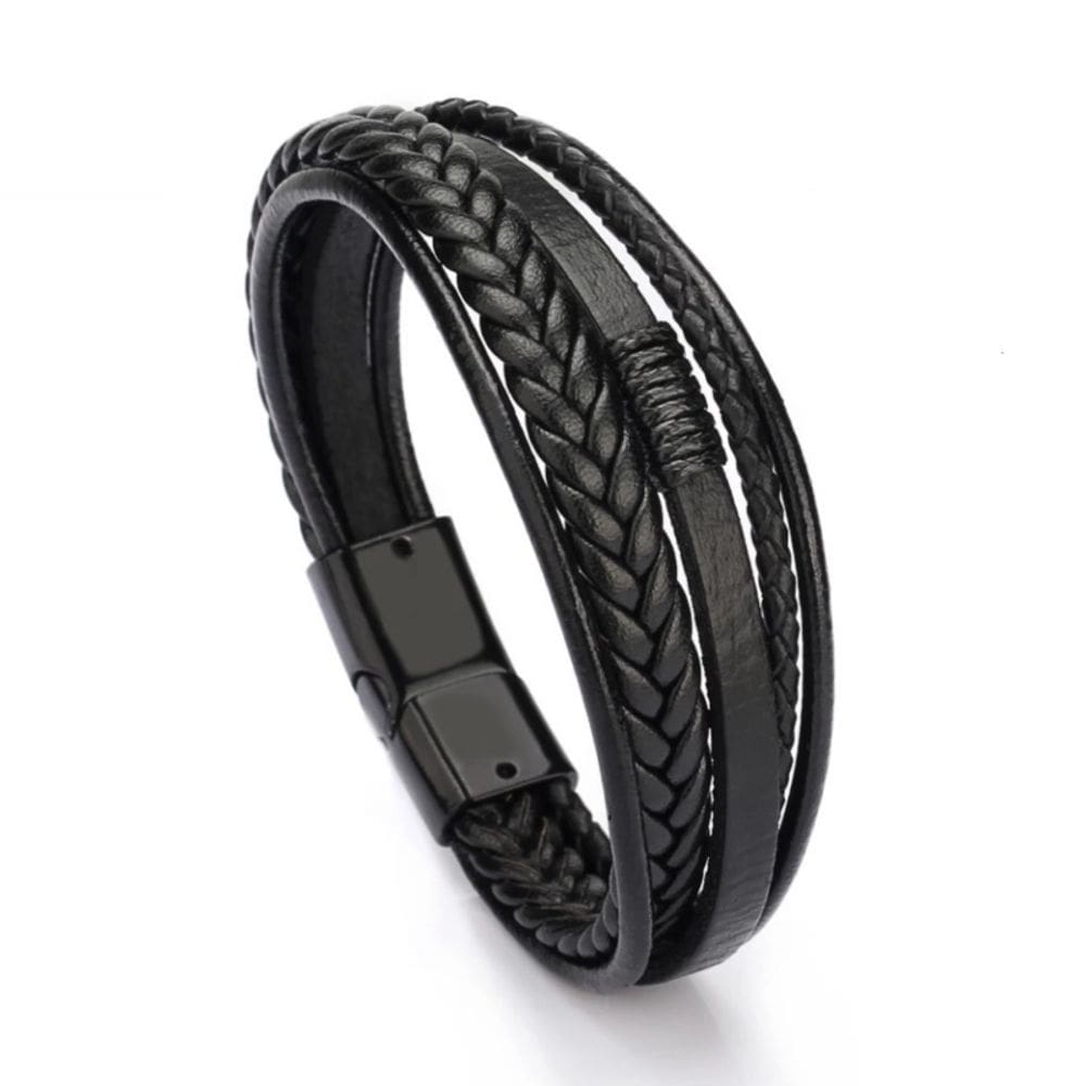Pulseira de couro ecológico, fecho magnético, elegante e moderno