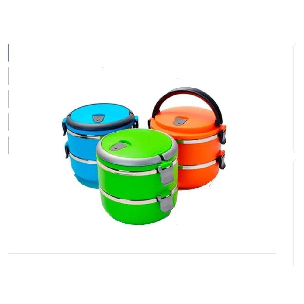 Lancheira com compartimento térmico duplo com capacidade de 1400mL